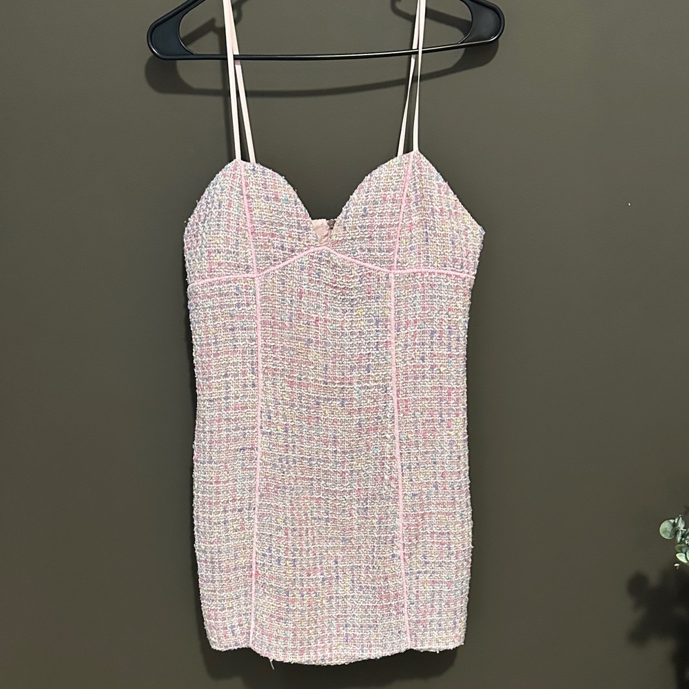NEW MEDIUM Cider Blush Tweed Dress